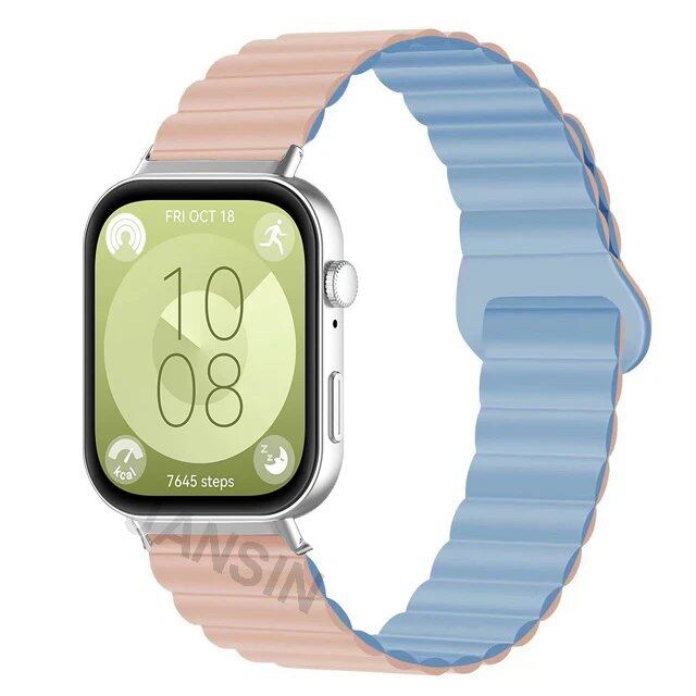 Magnetic Silicone Strap Wristband Replacement Band for Huawei Watch Fit 4 / 4Pro / 3. Band Color: ; Ships from: Parallel Import