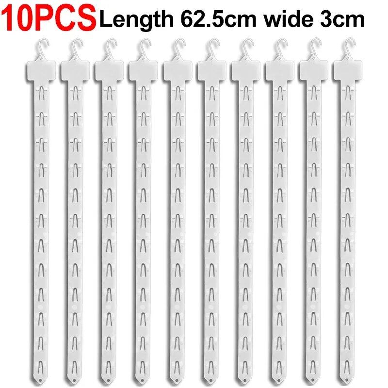 1/10-Pack Plastic Snack Hanging Strips, Candy Display Hangers with Hooks, Supermarket Shelf Merchandise Management Clip Strips (Imported)