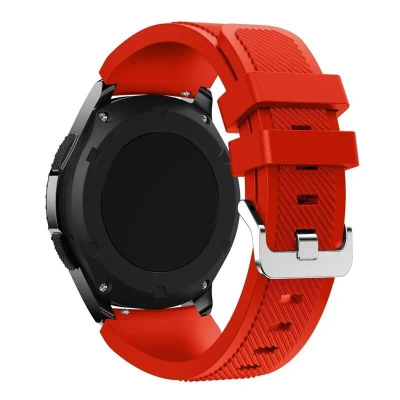 サムスンギャラクシーウォッチ5/6/4/3/46mm/アクティブ2/ギアS3フロンティア/スポート用 20mm 22mm シリコーンバンド ファーウェイGT4/3/2/2E対応 交換ストラップ バンドカラー:mm 並行輸入品