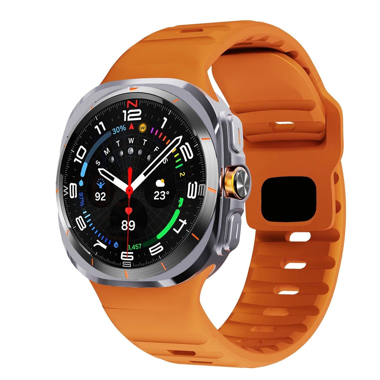 47mm Sport Silicone Strap Replacement for Samsung Galaxy Watch 7 Ultra. Band Color: ; Band Width: Compatible with Galaxy Watch 7 Ultra. Parallel Import.