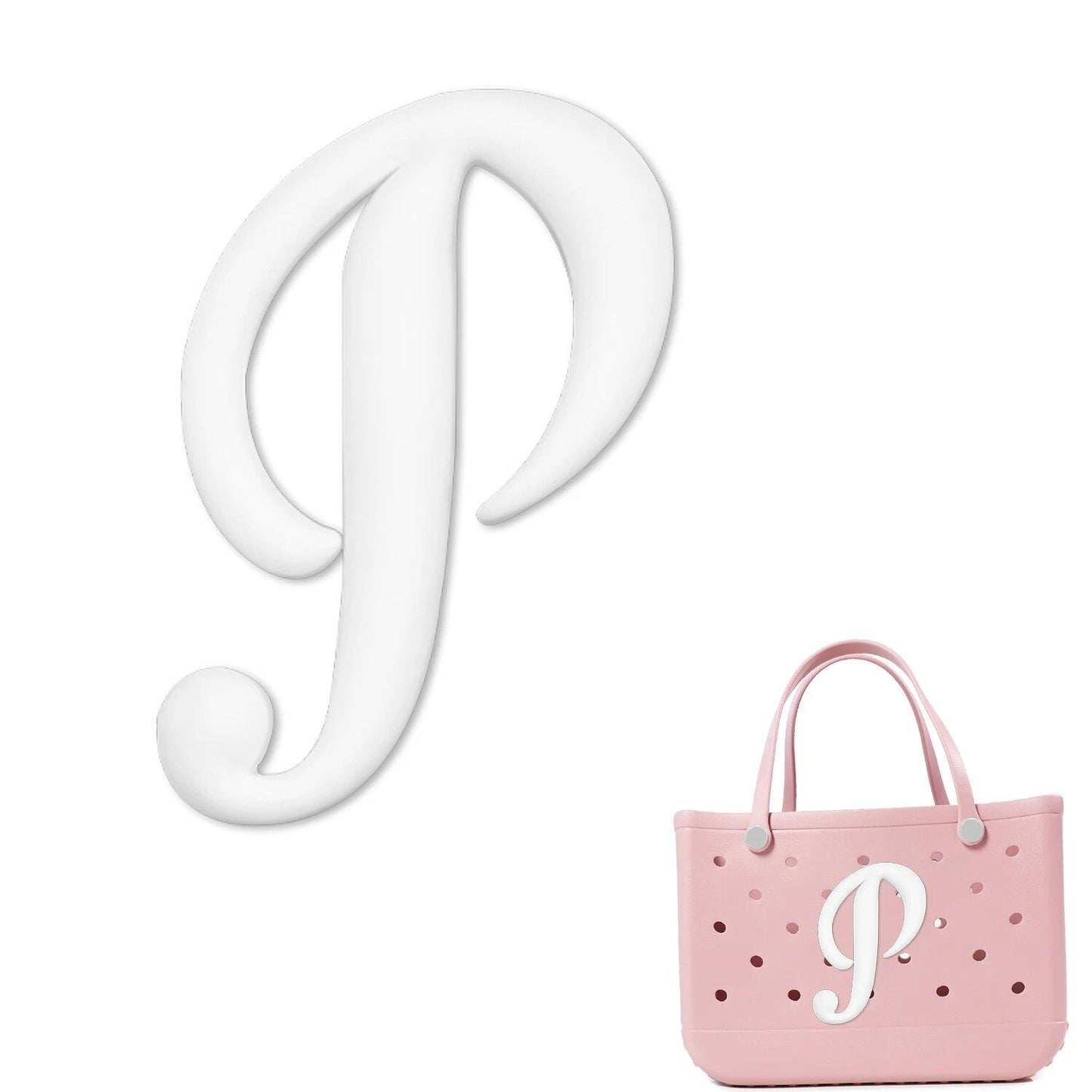1/26 Scale PVC Greek Alphabet Bag Charms for Women, Beach Bag Decoration, Lettered Bag Accessories, Tote Bag Charms, Gift, Color, Parallel Import