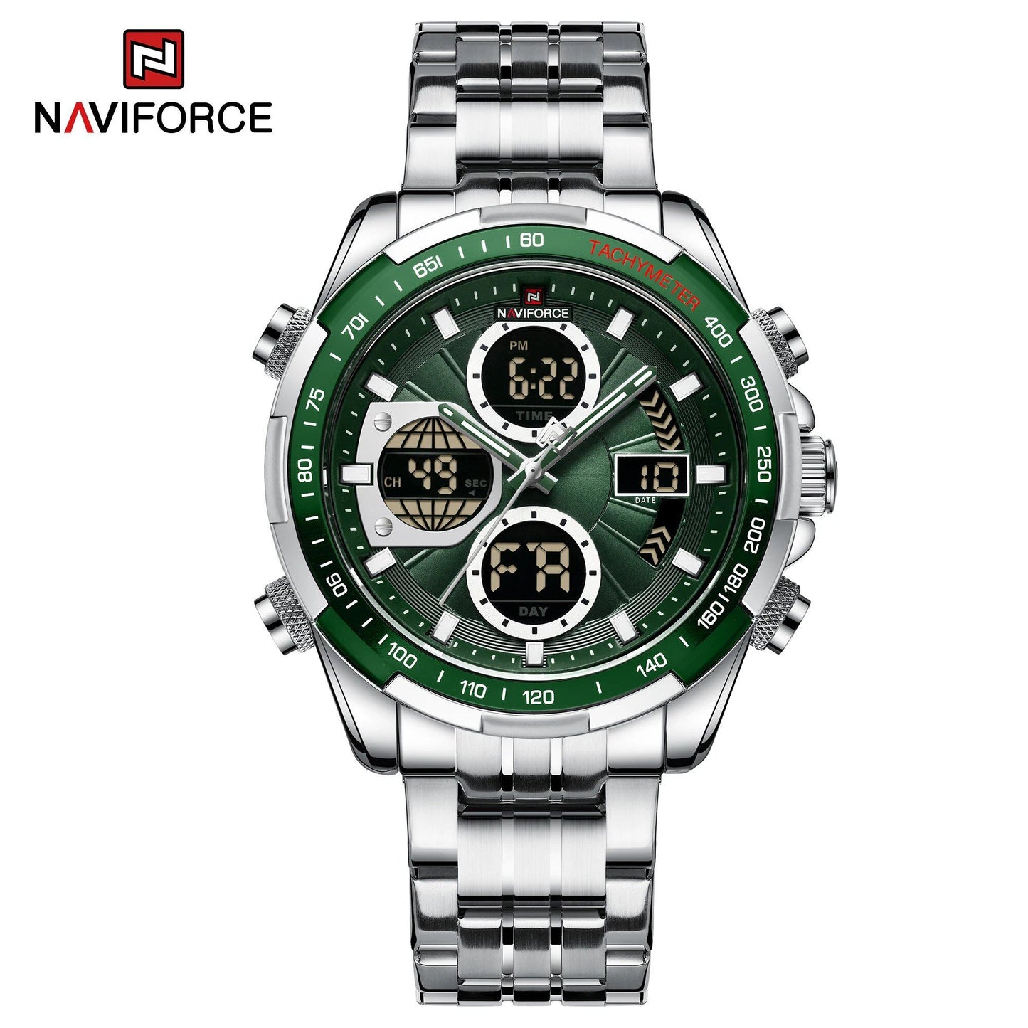 NAVIFORCE Men's Fashion Military Watch, Luxury Original Sports Chronograph, Waterproof Quartz Digital Wristwatch, Parallel Import