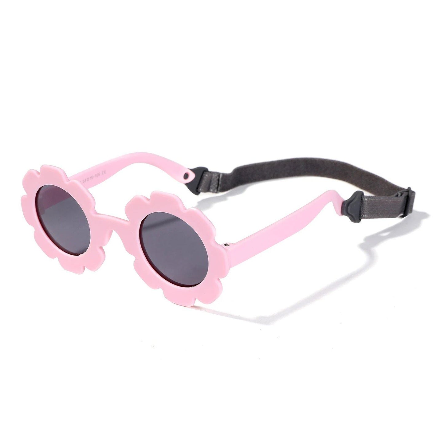 Baby Polarized Sunglasses for Newborns and Infants (0-24 Months) with a Round Sunflower Design and Flexible Adjustable Straps. Frame Color: 0-24 Months; Lens Color: Parallel Import.
