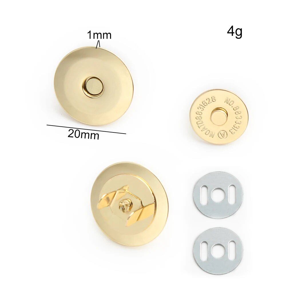 14-18-20mm 強力薄型金属丸型マグネットボタン DIY ポーチ コート ハンドバッグ スナップ留め金具 隠しボタン アクセサリー サイズ: 並行輸入品