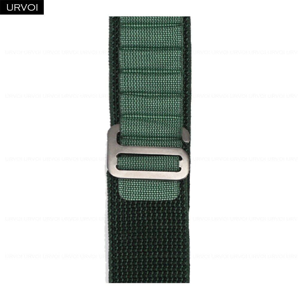 URVOI Apple Watch Ultra 2 Band, Compatible with Series 10/9/8/7/6/SE, Alpine Loop Black, G-Hook Closure, Polyester Woven Cord, Compatible with iWatch 49mm, Band Colors: 44mm, 45mm, 46mm, 49mm, Parallel Import