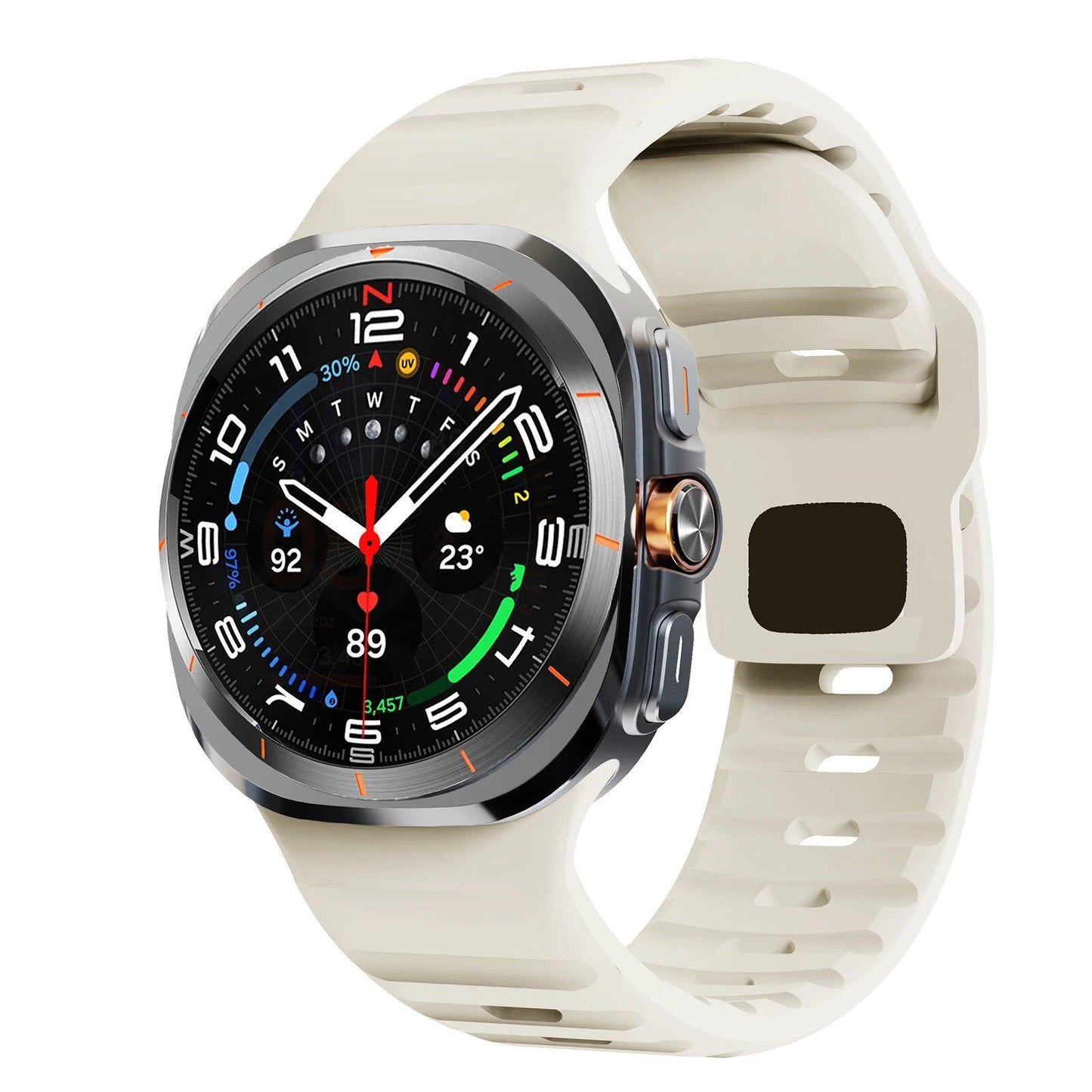 47mm Sport Silicone Strap Replacement for Samsung Galaxy Watch 7 Ultra. Band Color: ; Band Width: Compatible with Galaxy Watch 7 Ultra. Parallel Import.