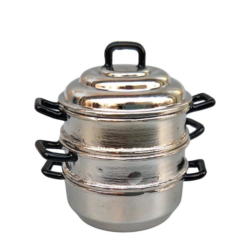 1/6 BJD Doll Accessories Kitchenware Mini Wok Cookware Doll Furniture Miniature Scene Decoration Compatible with Barbie, Licca, and Blythe Dolls (Parallel Import)