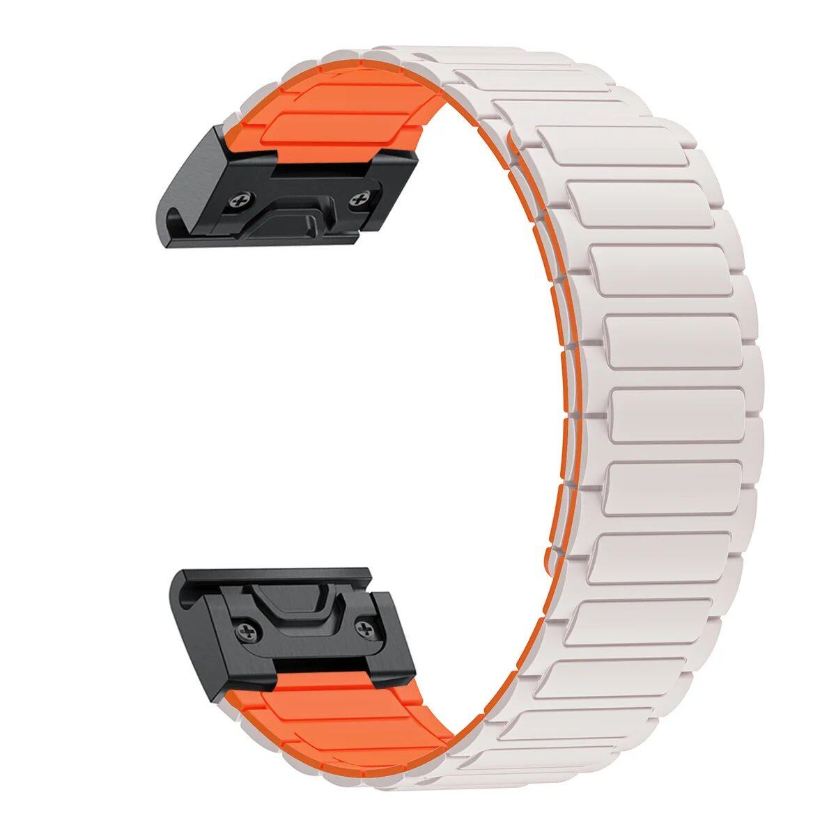 26mm Magnetic Silicone Loop Bracelet Band for Garmin Fenix 7X, 7 Pro, 6X, 5X, 5 Plus, Tactix 7, Forerunner 965, 955, and Enduro 2. Band Color: ; Band Width: 26mm. Parallel Import.