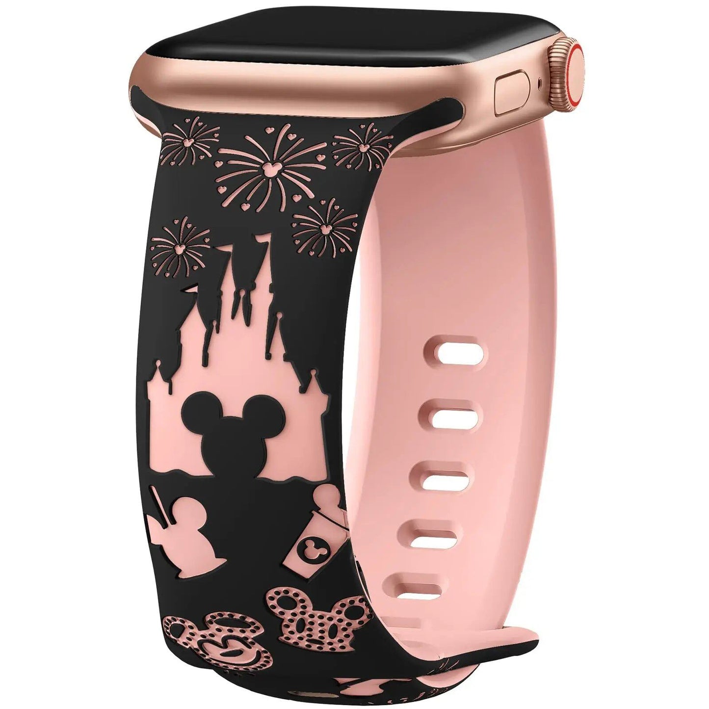 Silicone band for Apple Watch, sizes 40mm, 44mm, 42mm, 46mm, 49mm, 41mm, and 45mm. Engravable. Compatible with Series 10/9/8/7/SE/6/Ultra 2. Band color: mm. Parallel import.