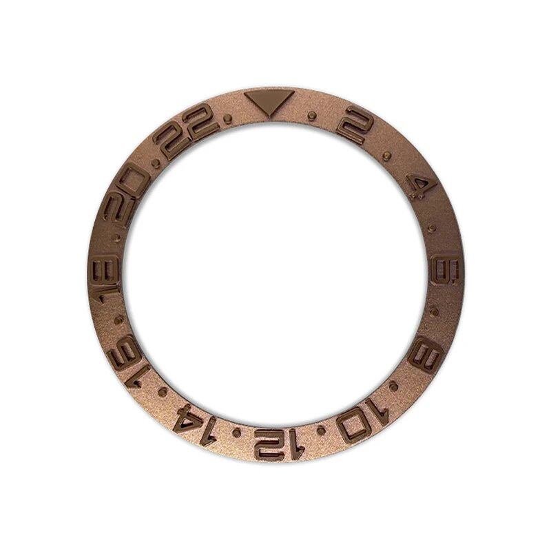 38mm x 30.6mm Curved Metal Bezel Insert Ring for SKX007, SKX009, SRPD, GMT, SUB, and Seamaster 300 Watch Cases, Repair Part, Parallel Import