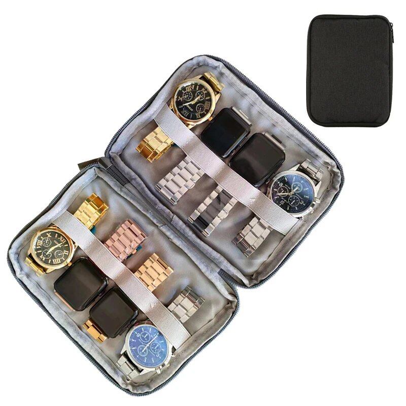 Multifunctional 8-Slot Travel Watch Organizer, Watch Case, Watch Holder, Watch Band Storage Case for Apple Watch Bands and Straps (Imported)