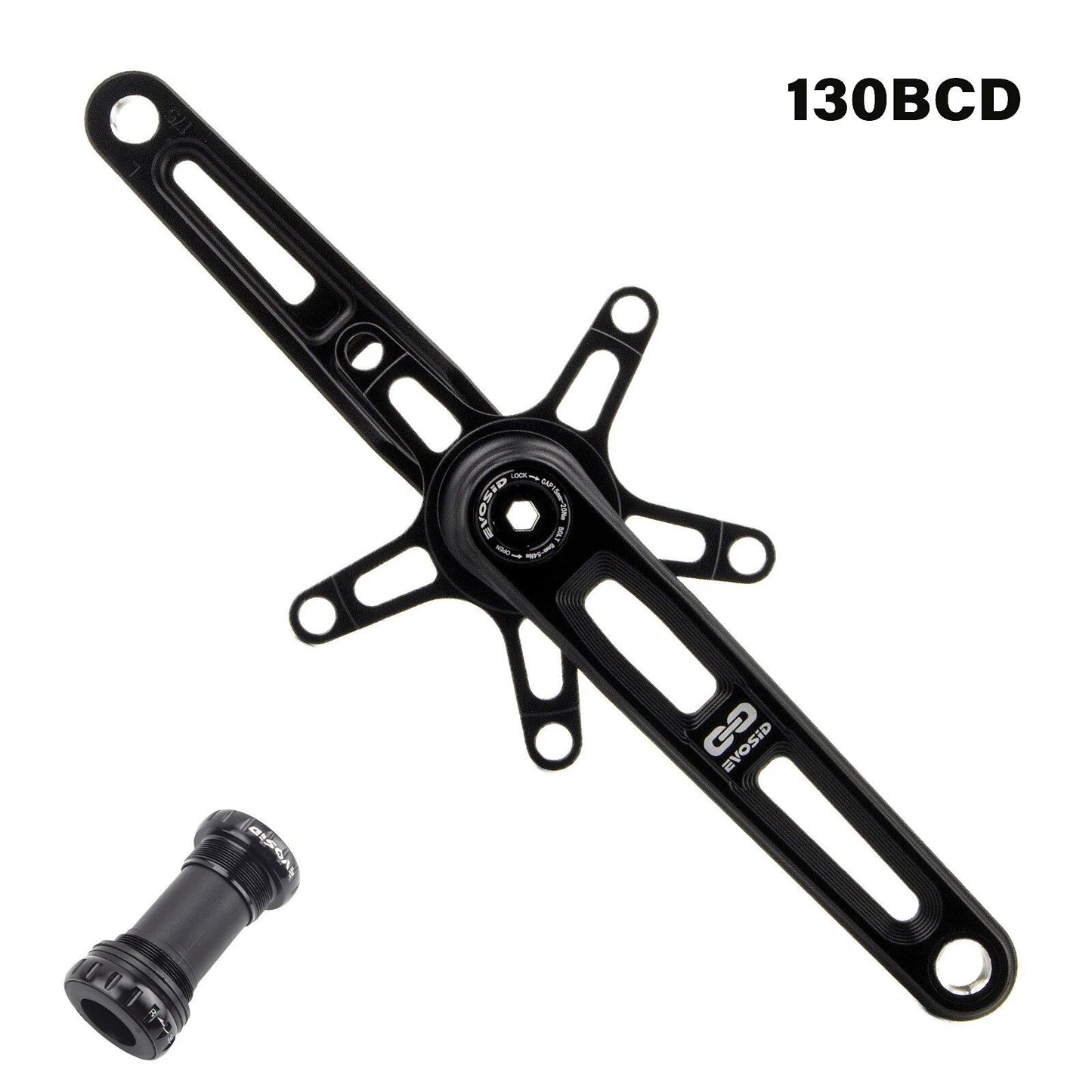 EVOSID BCD110 130 Crankset for Ultra-Lightweight Road Folding Bikes, Hollow Tech Cranks, 165, 170, 175mm, CNC Machined, 5-Pawl Bicycle Chainring, Parallel Import