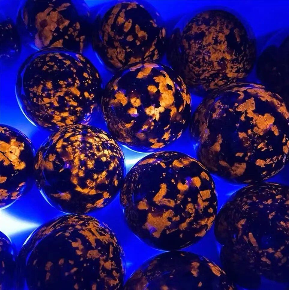 Natural Quartz Crystal Sphere, Yopalite Ball, Powerful Chakra Energy, Wiccan Flame Stone, Fluorescent Stone, Healing, Spiritual, Witchcraft, Size: Parallel Import