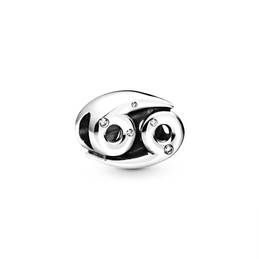 Sparkling 12 Zodiac Sign Beads with Aries, Cancer, and Libra Charms, Original 925 Sterling Silver Bracelet, DIY Jewelry Gift, Parallel Import