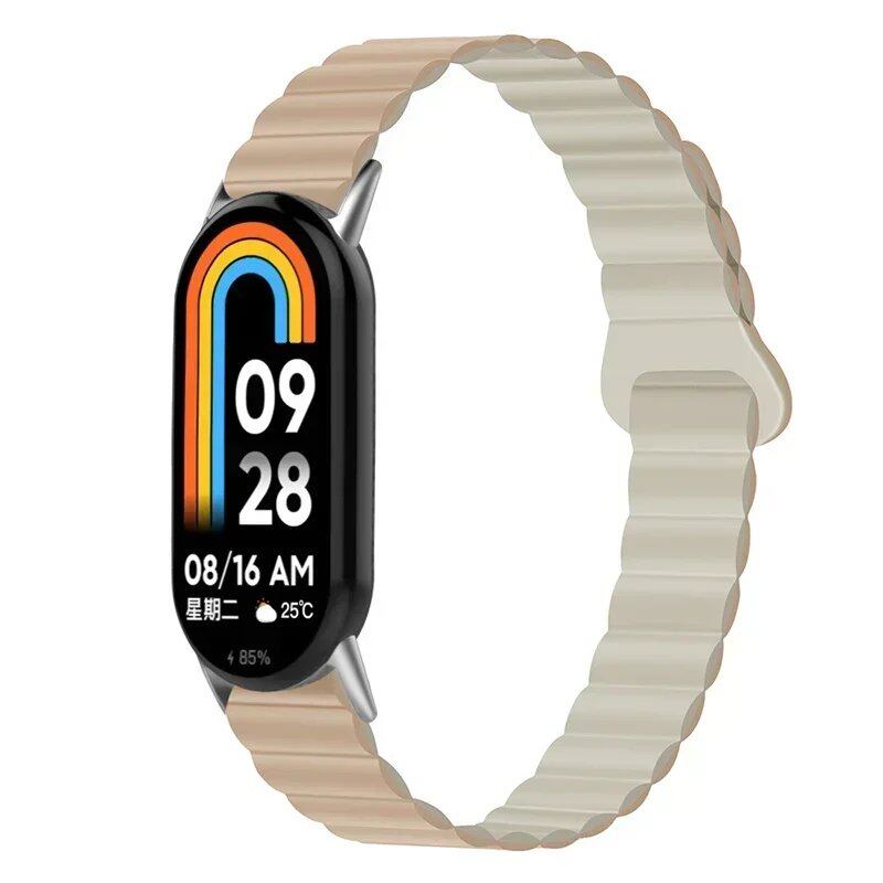 "Xiaomi Mi Band 8/9 Silicone Magnetic Strap, Sports Wristband, Accessory, Bracelet with Watch Case" Band Color: Parallel Import