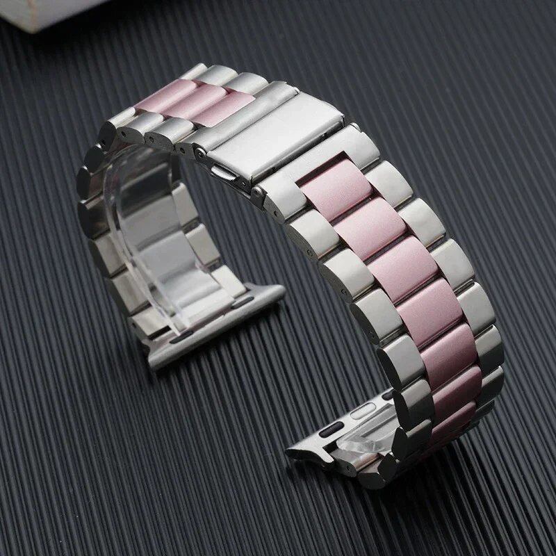 Stainless Steel Metal Band for Apple Watch 46mm, Ultra 49mm, and Business Wristband - Compatible with iWatch 10/9/8/5/4/SE/42mm, Band Color: mm, Parallel Import