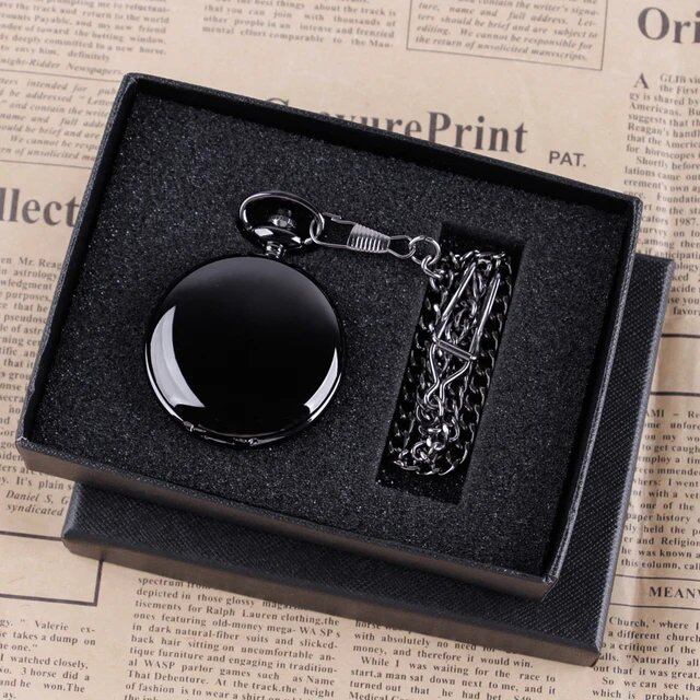 Family-friendly fashion casual necklace pendant, unisex, with pocket chain, and luxury gold quartz pocket watch in a gift box set (parallel import).