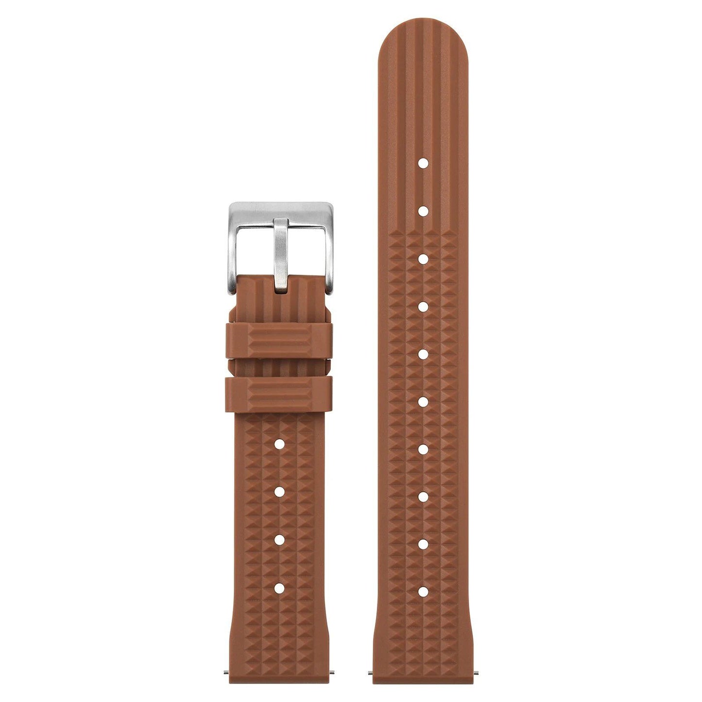 WatchDives Waffle FKM Rubber Watch Band, 20mm/22mm, Quick Release, Waterproof, Durable Fluorocarbon Rubber Strap for Classic Dive Watches. Band Color: mm; Ships from: Parallel Import