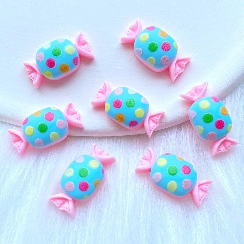 Pack of 10/20 New Resin Mini Candy/Lollipop Series Flatback Cabochons for Scrapbooking, DIY Jewelry, Crafts, and Decoration. Size: Parallel Import.