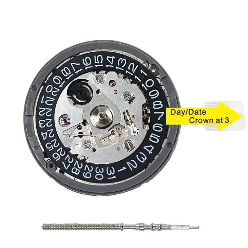 NH35A Premium Mechanical Movement, NH35 White Date Wheel, 24 Jewels, Automatic, High-Precision Movement, Replacement, Color: ) Parallel Import