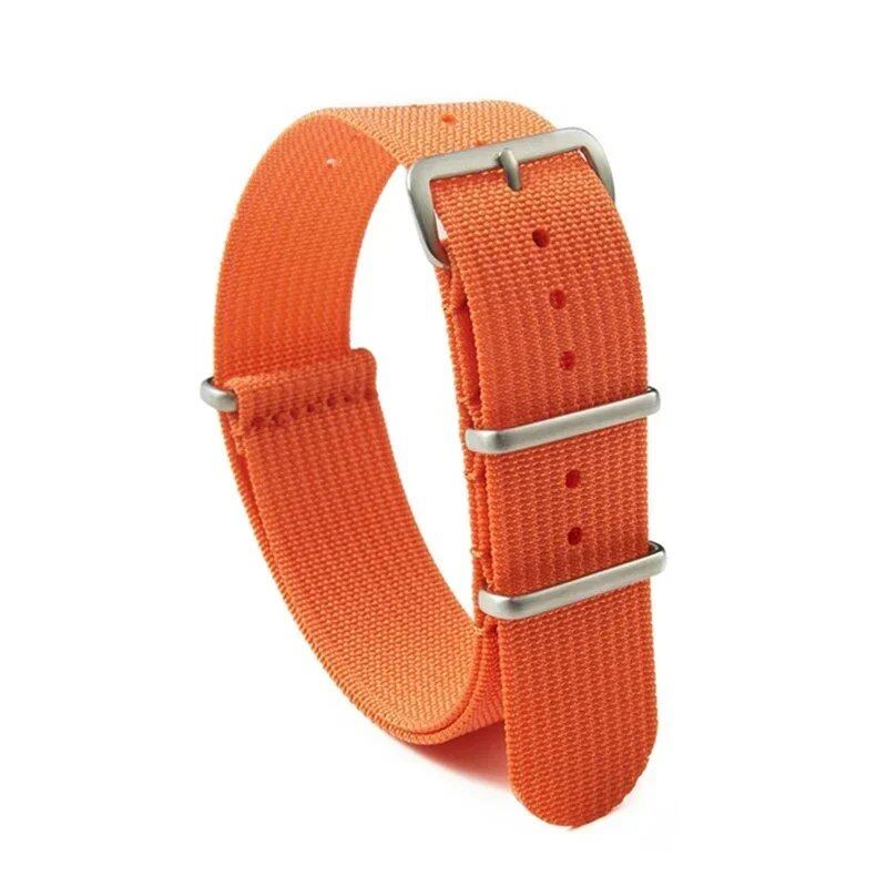 Military Style Nylon Universal Striped Replacement Watch Strap for 20mm and 22mm Watches, Army Sport Nylon Braided Belt, Band Color: mm, Parallel Import