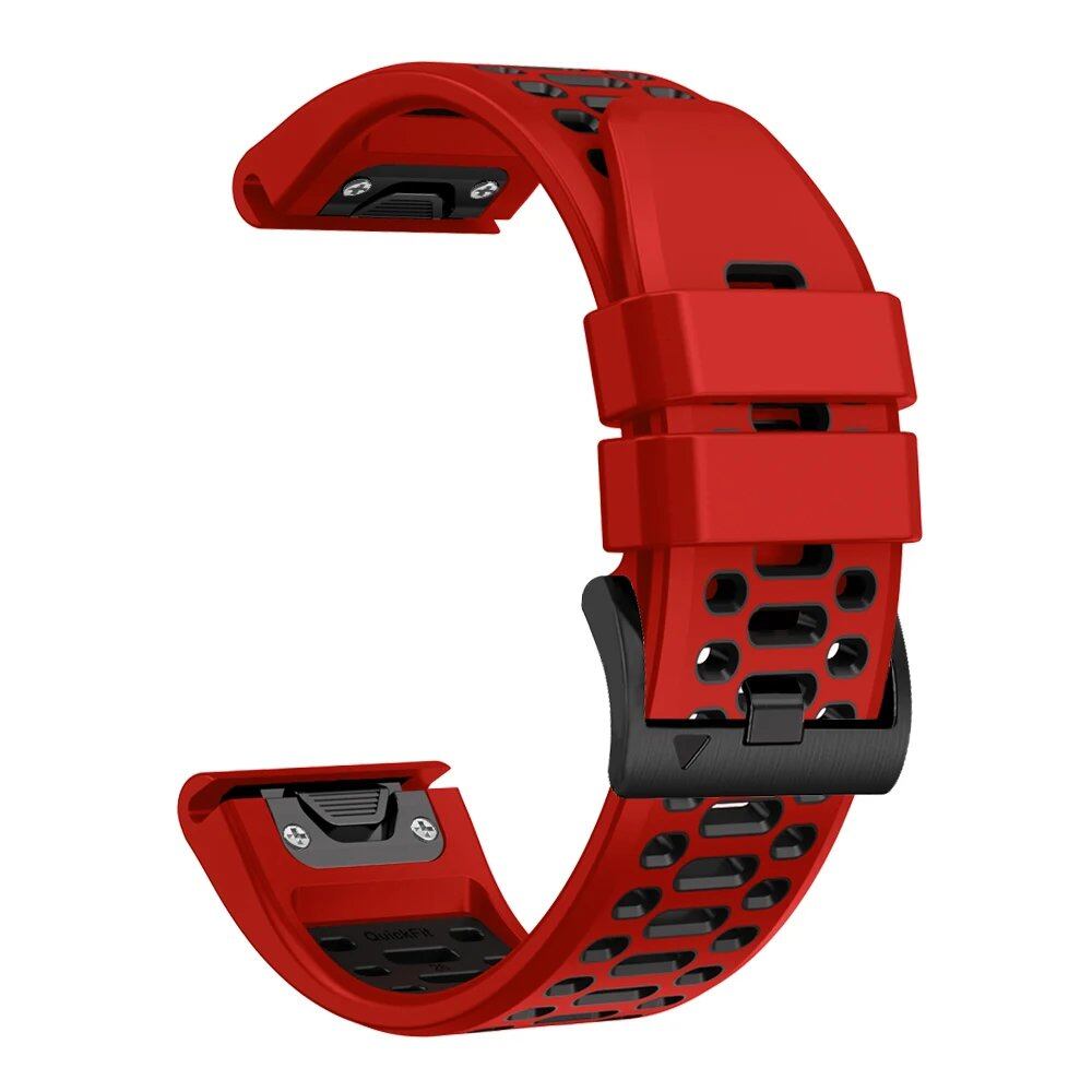 Quick-Fit Silicone Watch Strap for Garmin Instinct 2X Solar, 26mm, 22mm, Garmin Fenix 6X, 6 Pro, 5X, 5 Plus, 7X, 7, Band Color: mm, Parallel Import