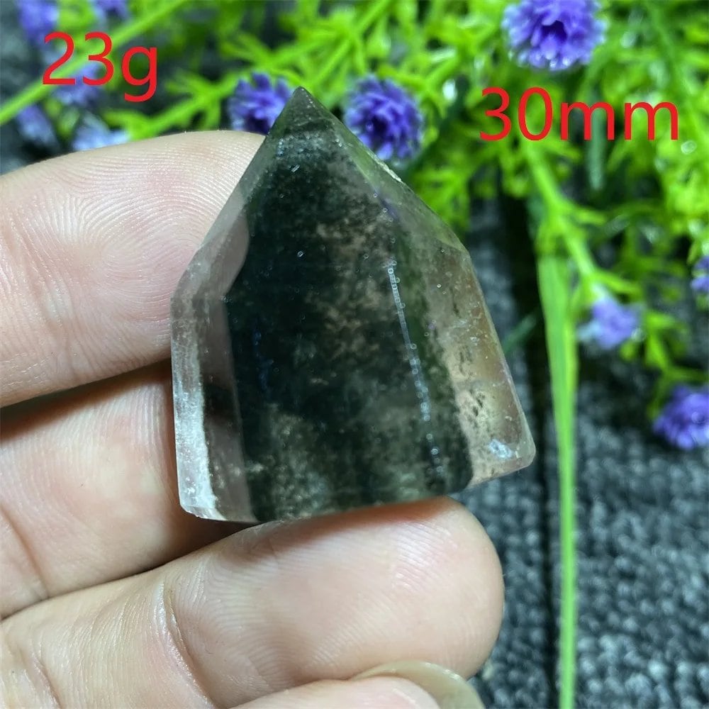 Natural Ghost Phantom Quartz Crystal Hexagonal Tower Obelisk, Spiritual Meditation, Reiki, Gift Stone, Home Decor, Parallel Import