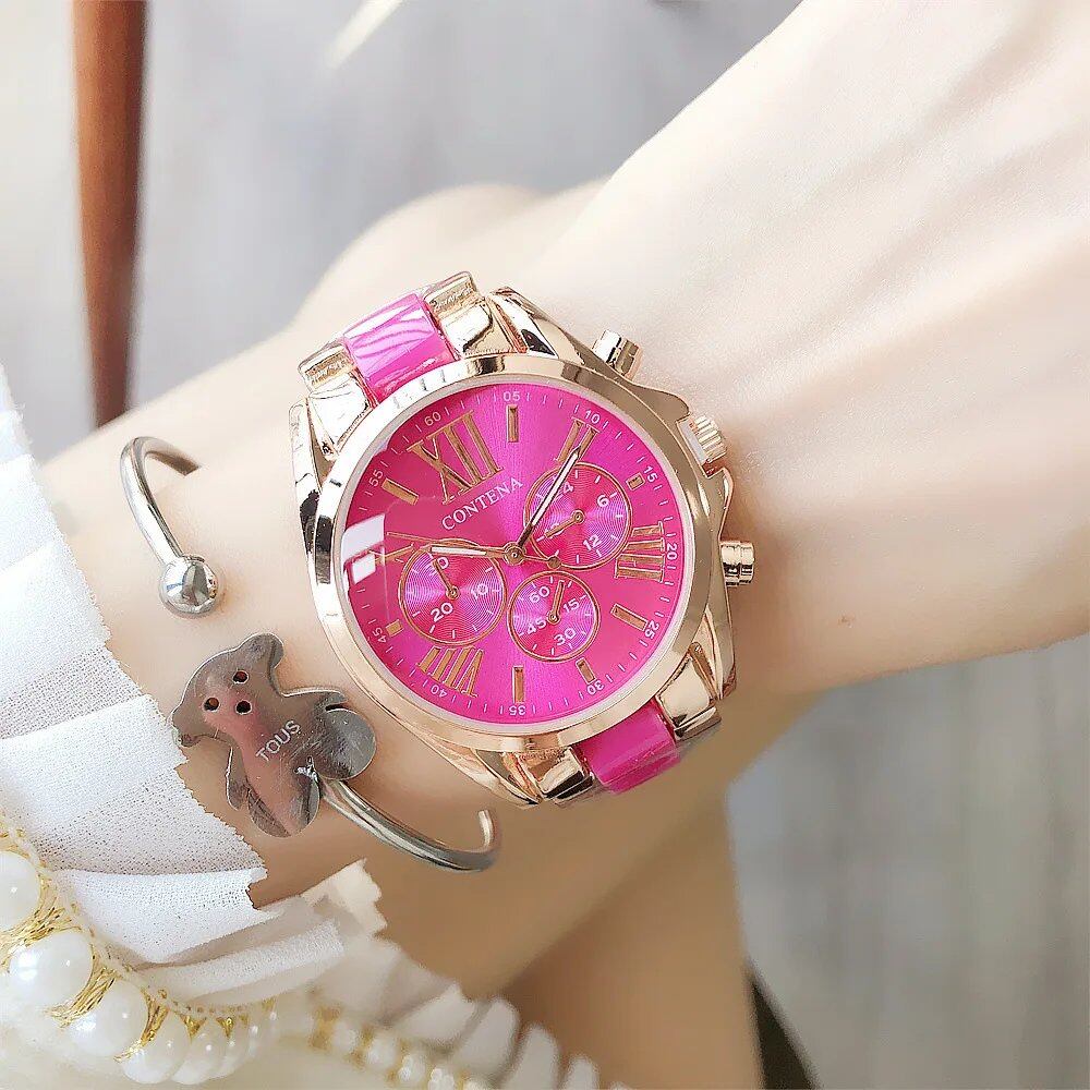 Luxury top brand women's watch, simple stainless steel, stylish, elegant quartz watch for women, parallel import