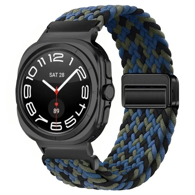 Replacement Nylon Loop Strap for Samsung Galaxy Watch Ultra (47mm) with Magnetic Buckle, Compatible with Galaxy Watch 7 Ultra, Band Color: Compatible with Galaxy Watch Ultra; Band Width: Compatible with Galaxy Watch Ultra (Parallel Import)