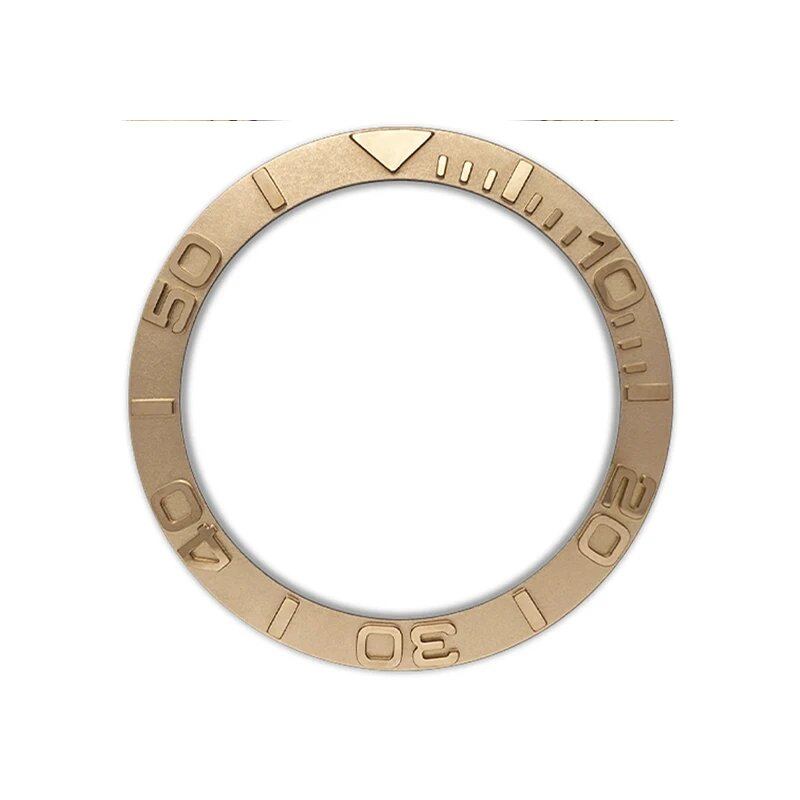 38mm x 30.6mm Curved Metal Bezel Insert Ring for SKX007, SKX009, SRPD, GMT, SUB, and Seamaster 300 Watch Cases, Repair Part, Parallel Import