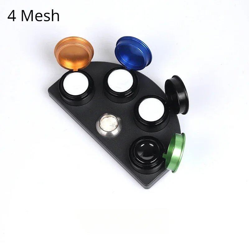 5-Piece Watch Repair Lubricant Oil Grease Storage Tool, Professional Watch Oil Dipper Stand, Metal Repair Tool for Watchmakers, Mesh Color, Parallel Import