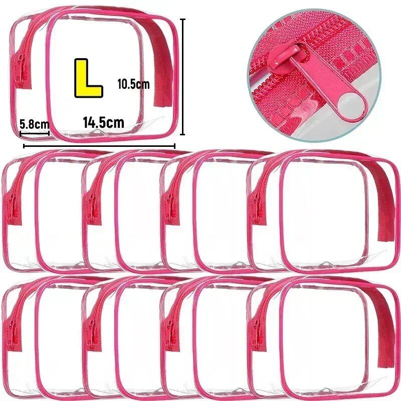 1/20 Clear PVC Storage Travel Organizer, Clear Makeup Bag, Beauty Case, Toiletry Bag, Bathroom Pouch, Size: Parallel Import