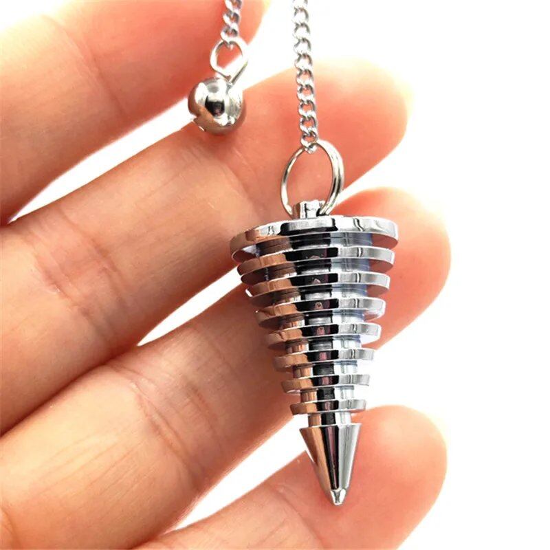 Brass Cone Pendulum Pendulum for Bilocation Divination, Reiki Charm, Metal Divination Healing Pyramid, Spiritual Reiki Charm (Imported)