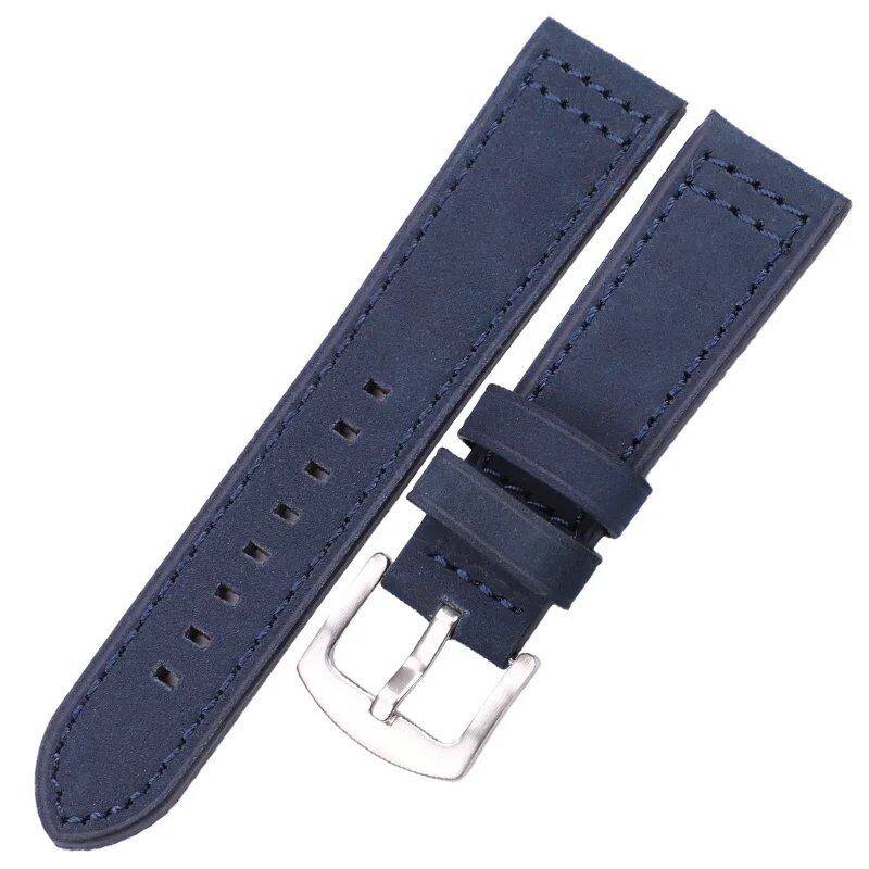 Genuine cowhide leather watch band for Samsung Gear S3 in black, blue, gray, and brown. Compatible with men and women. Band color: mm. Parallel import.