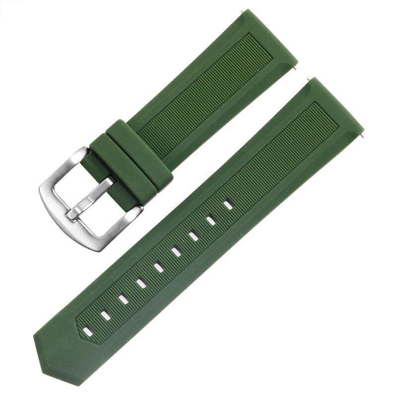 Rubber strap for Tag Heuer and Seiko watches, 18mm, 20mm, 22mm, 24mm, black, blue, orange, compatible with all brands. Watch band accessories. Band color: mm. Parallel import.