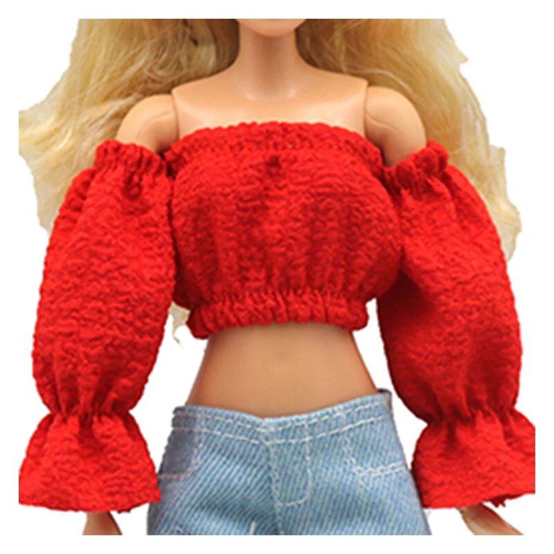 1/6 Scale BJD Doll Clothes Set (Puff Sleeve Shirt, Skirt, and Shorts) for 30cm (11.5 inch) Dollhouse Accessories; Size: One Piece Only, Parallel Import