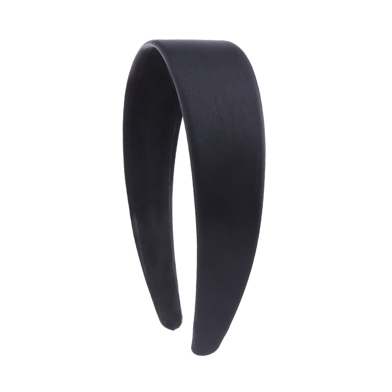 1.5-inch Satin Headband, Plain Headband, Non-Slip, Colorful DIY Wide Headband for Women and Girls, Hair Accessories, Parallel Import