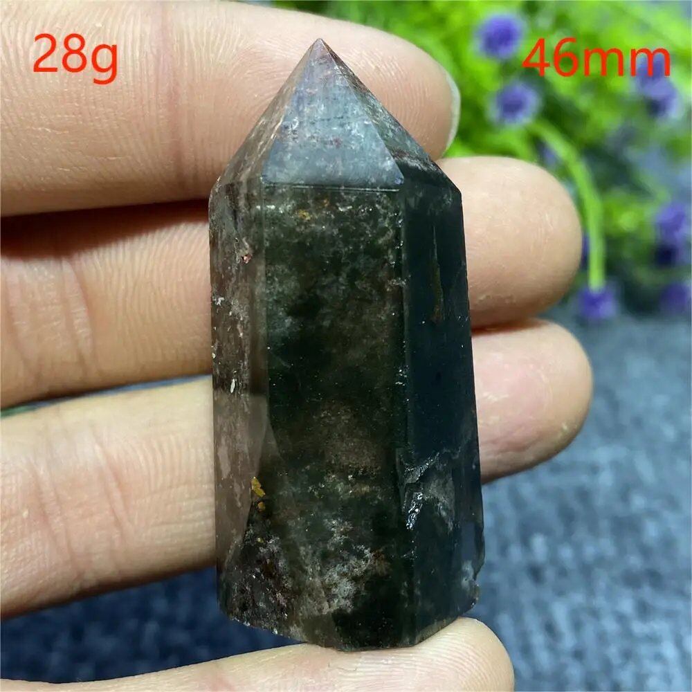Natural Ghost Phantom Quartz Crystal Hexagonal Tower Obelisk, Spiritual Meditation, Reiki, Gift Stone, Home Decor, Parallel Import