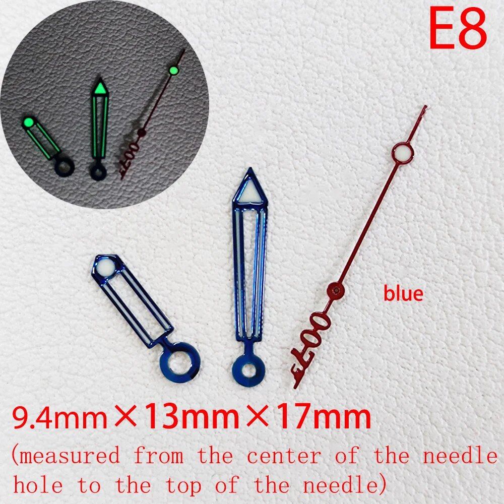 ETA Series Watch Accessories, Green & Blue Super Luminous Hands for ETA 2824, 2892, 2836, and 2834, Parallel Import