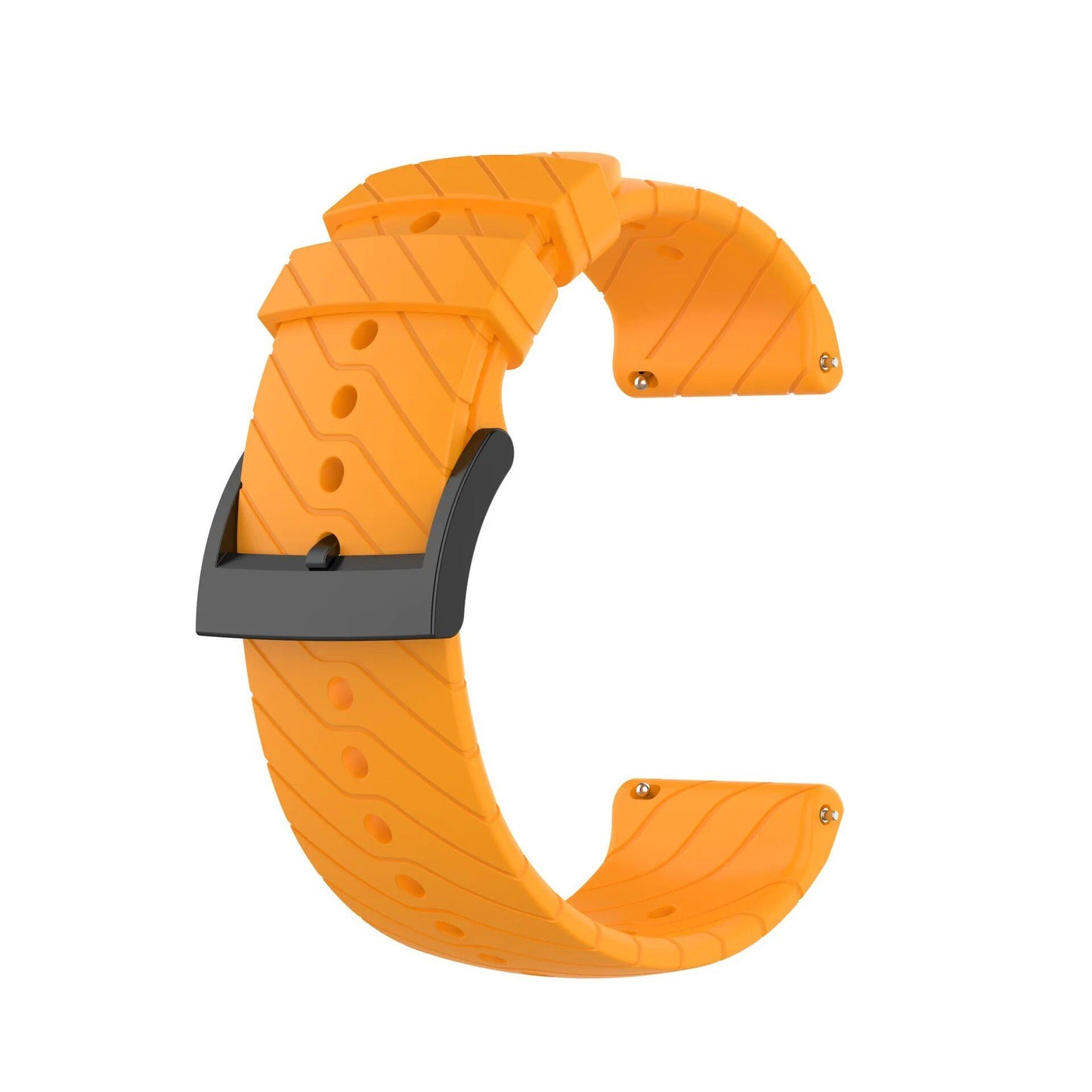 24mm Soft Silicone Watch Band Replacement Strap for SUUNTO 9/9 Baro, Compatible with SUUNTO D5, New Smartwatch Band, Size: SUUNTO 9-D5-9 Baro; Band Color: Black; Band Width: 24mm, Parallel Import