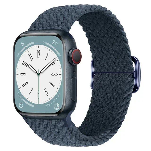 Apple Watch Ultra 2用ナイロンストラップ バンド 49mm 40mm 44mm 41mm 38mm 45mm 伸縮ブレイデッドループ リストバンド iWatch Series 9/8/7/6/SE/5/4対応 バンドカラー:mm 並行輸入品