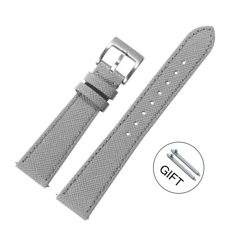 Genuine Leather Universal Watch Band for Samsung Galaxy Watch 7/6/5/4 (18mm, 22mm, 20mm, 40mm, 44mm), Quick Release Bracelet, Band Color: mm, Parallel Import