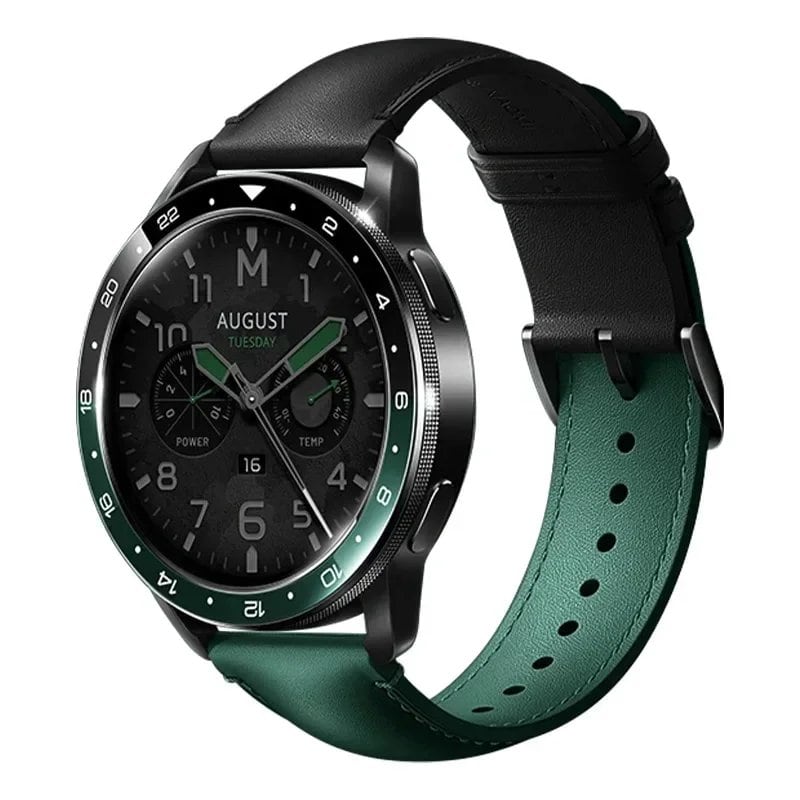 22mm Universal Calf Leather Strap Band Accessory for Xiaomi Watch S3, S1 Pro/S1, MI Color 2, and S1 Active. Band Color: Parallel Import