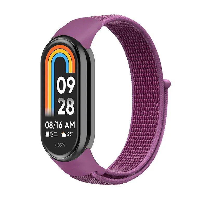 Xiaomi Mi Band 9/8/7/6/5/4/3 対応 ナイロンループストラップ NFCスマートウォッチ用交換バンド スポーツリストバンド サイズ:Mi Band 並行輸入品