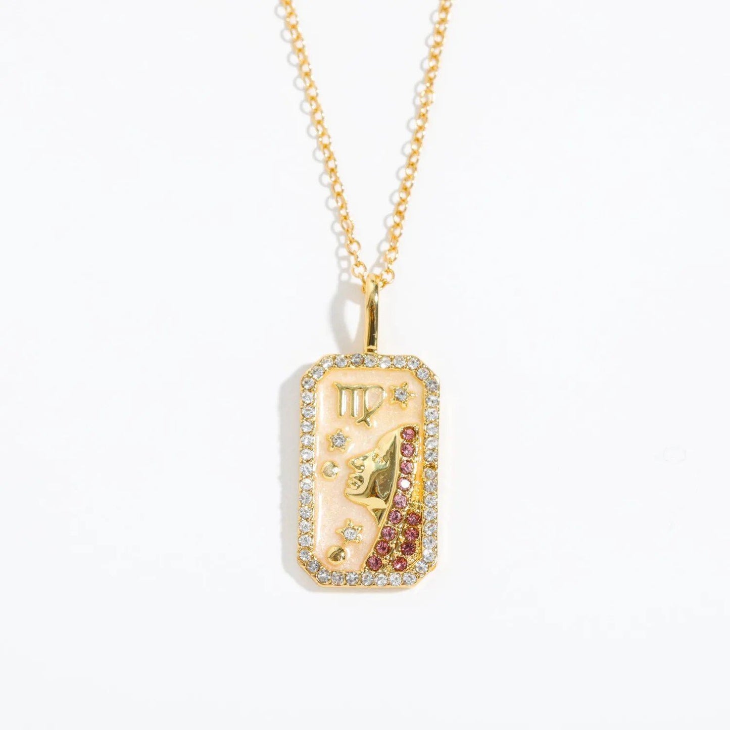 Vintage 12 Zodiac Signs Necklace for Women and Girls - Colorful Zircon Zodiac and Birthstone Necklace, Wedding Jewelry, Gift. Metal Color: ; Ships from: Parallel Import