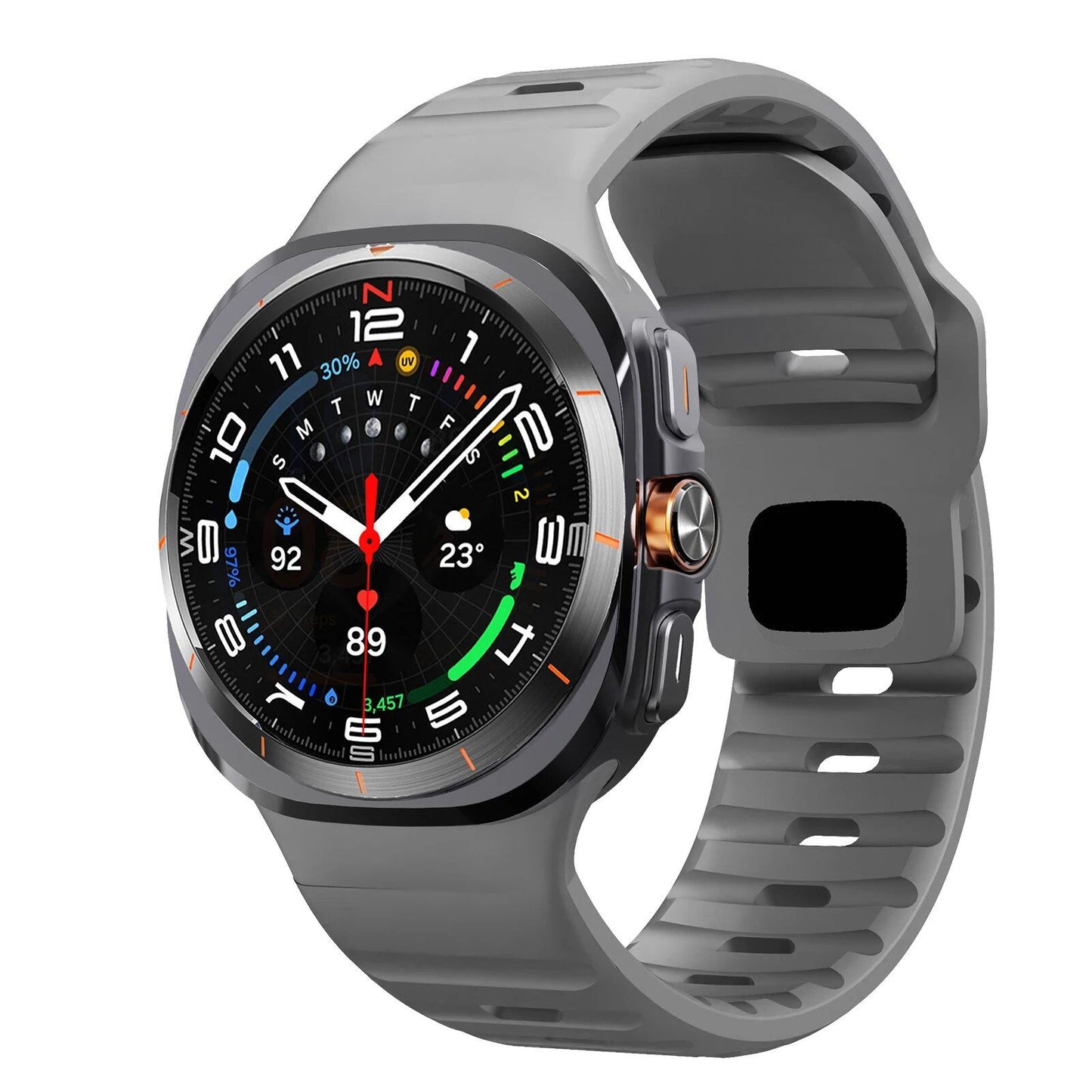 47mm Sport Silicone Strap Replacement for Samsung Galaxy Watch 7 Ultra. Band Color: ; Band Width: Compatible with Galaxy Watch 7 Ultra. Parallel Import.