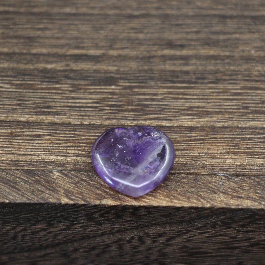 20mm Puff Heart Crystal Palm Energy Stone Pendant by MKING, Reiki Healing, Quartz, Meditation, Pocket Gemstone, Spiritual Flake, Gift, Parallel Import