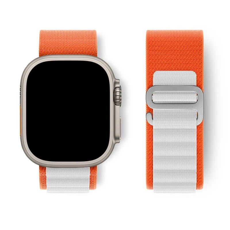 Apple Watch Ultra用アルパインループストラップ 49mm 45mm 46mm 44mm 41mm 42mm 40mm対応 ナイロンブレスレット シリーズ10/9/8/7/SE/6/5/4/3対応 サイズ: 並行輸入品