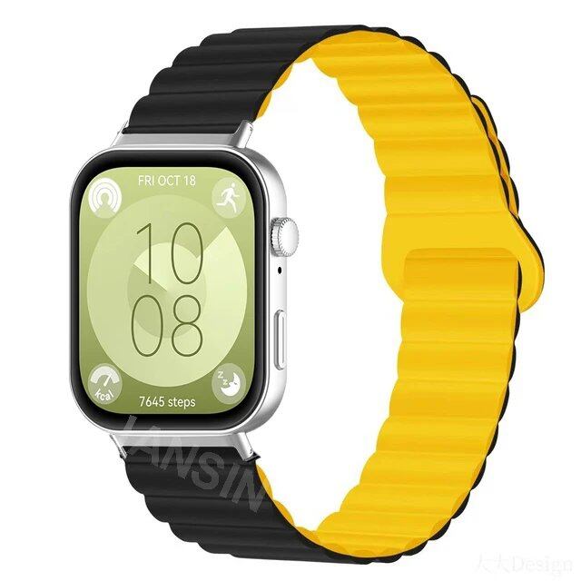 Magnetic Silicone Strap Wristband Replacement Band for Huawei Watch Fit 4 / 4Pro / 3. Band Color: ; Ships from: Parallel Import