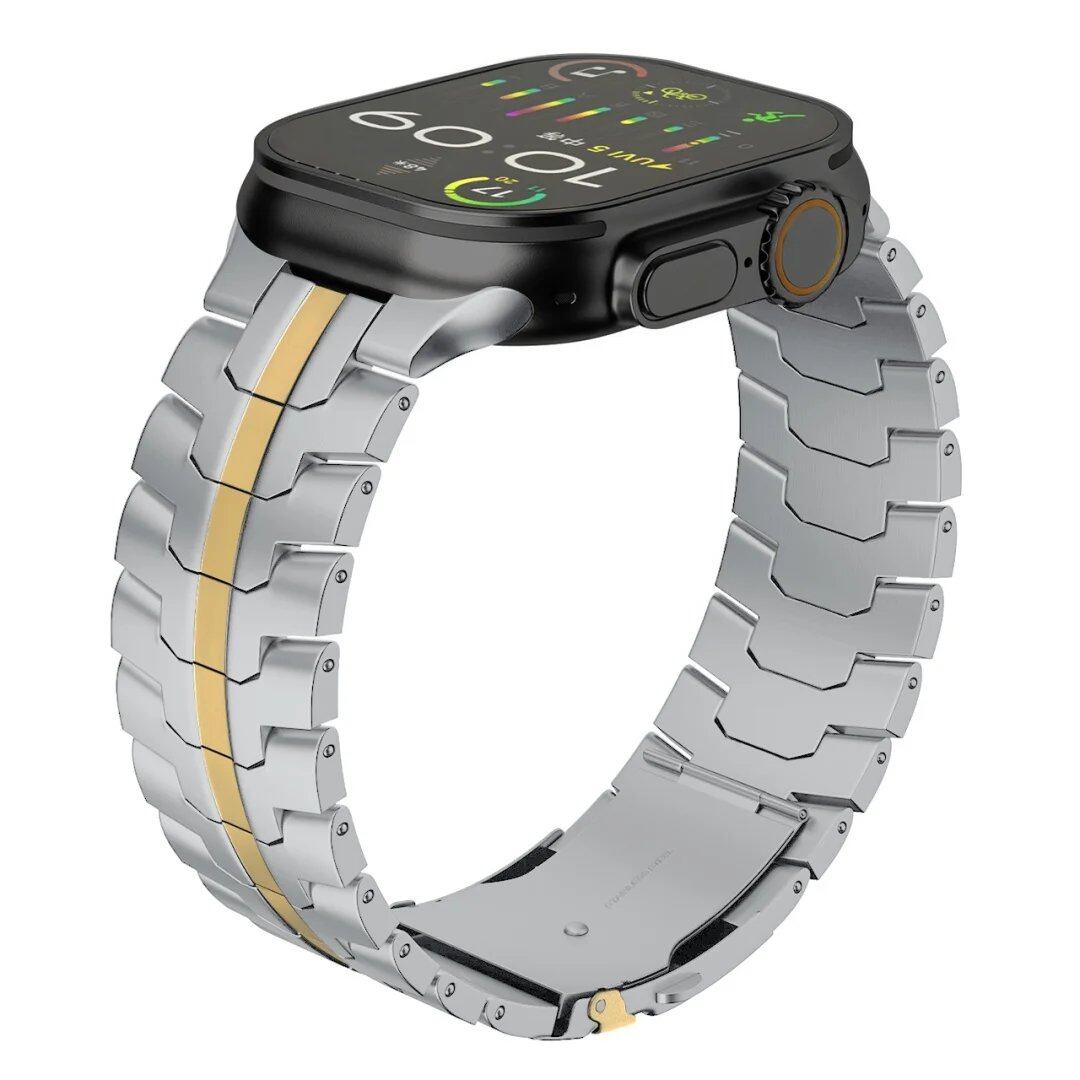 Apple Watch Ultra 2 Titanium Strap - Compatible with 49mm, 46mm, 45mm, 44mm, and 42mm iWatch 10/9/8/7/SE Stainless Steel Bracelet Sizes: Parallel Import